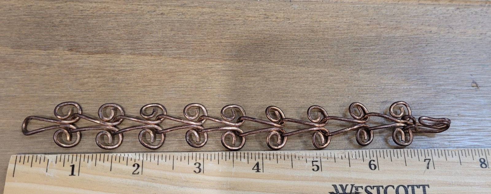 Vintage Spiral Bracelet Copper Alloy Metal Swirl