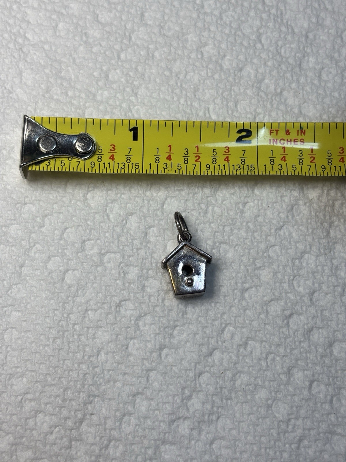 BROWN COUNTY SILVER CO. 925 Sterling Vintage Bird House 3D Pendant
