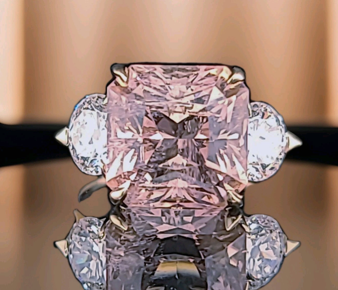 Vintage 14k Yellow Gold Engagement Ring 7.64ct. Natural Pink Tourmaline Radiant