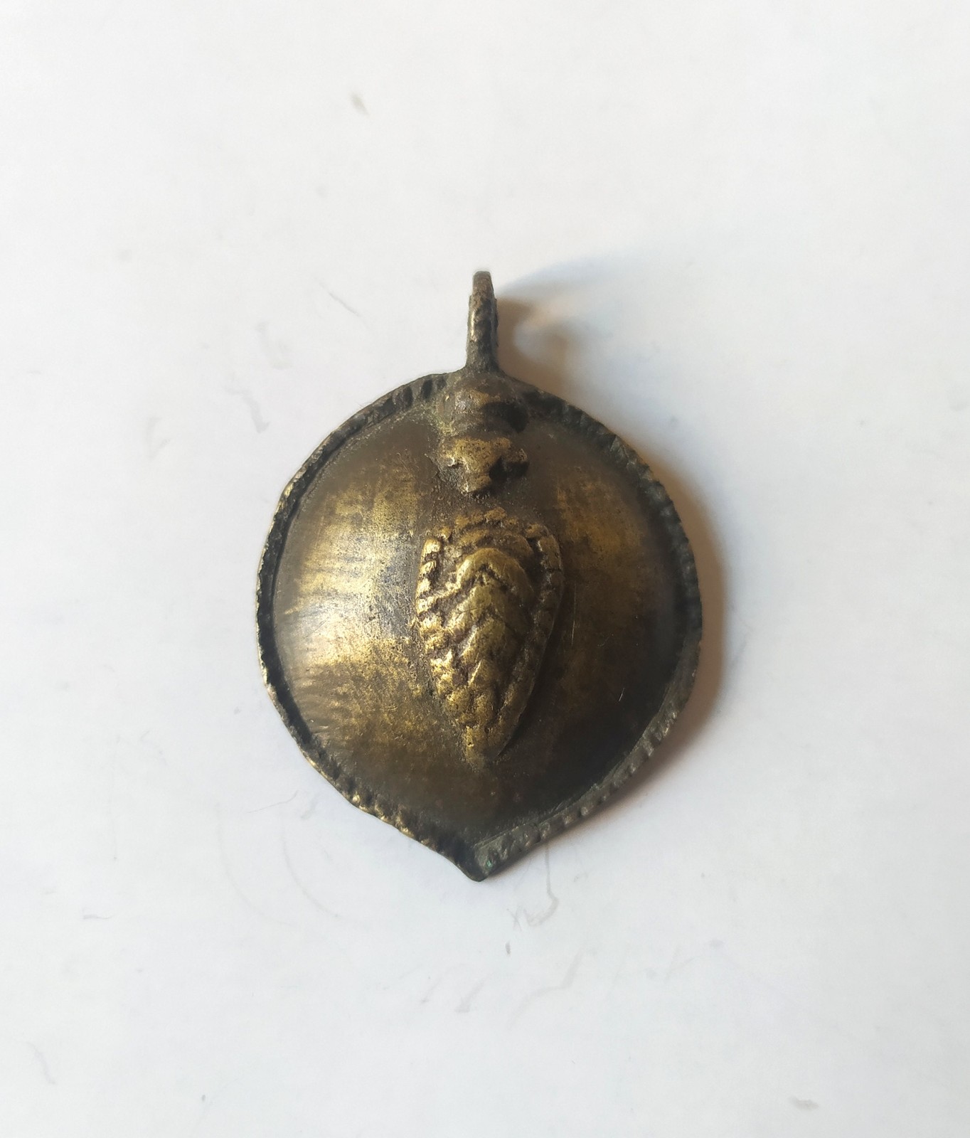 Antique Greek Traditional Costume Brass Belt Buckle Pendant Ornament 1800s Folk