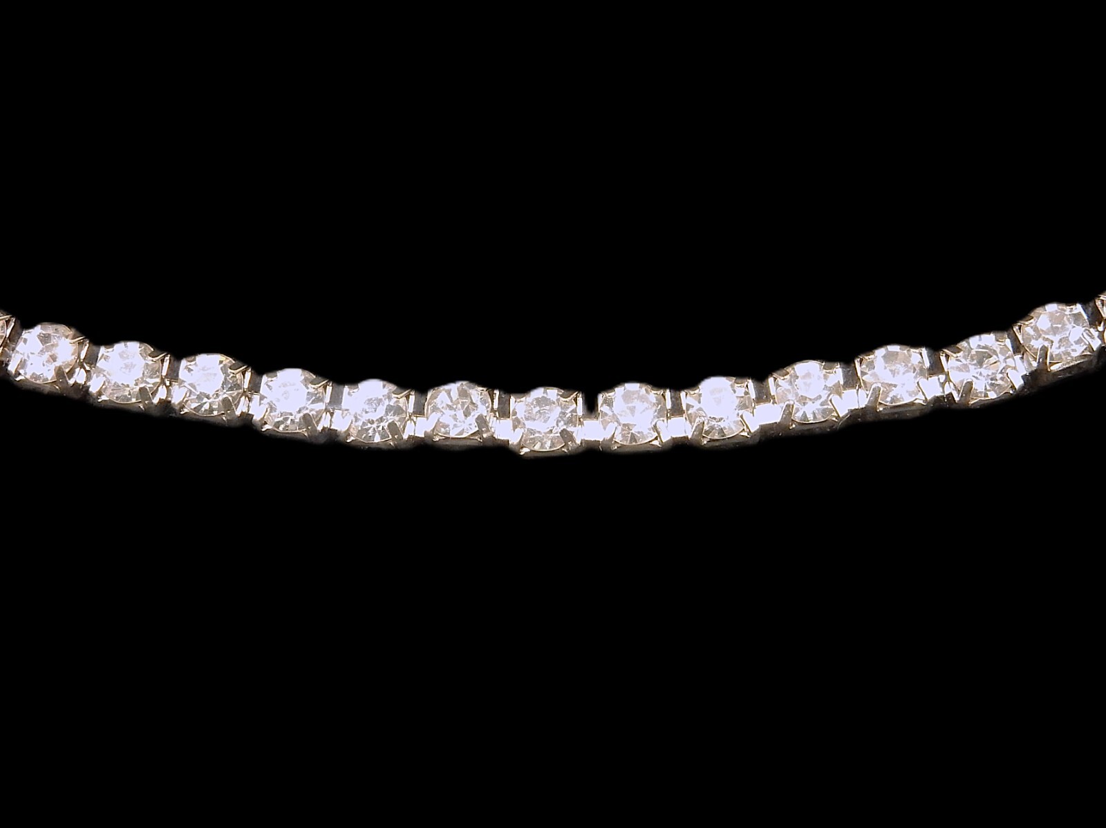 16″ Vintage Rhinestone Choker Necklace, Elegant, Delicate, Necklace, JWL-502