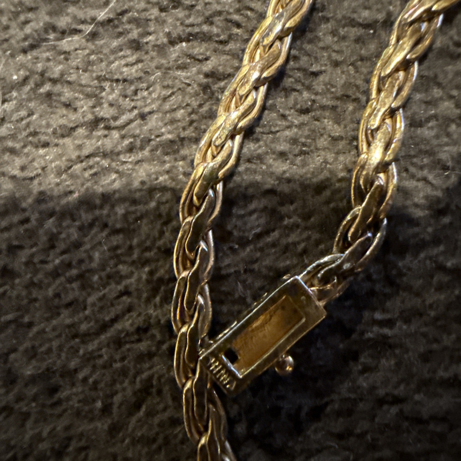 Vintage PAJ 925 necklace Yellow Gold plated (wearing off) 17”