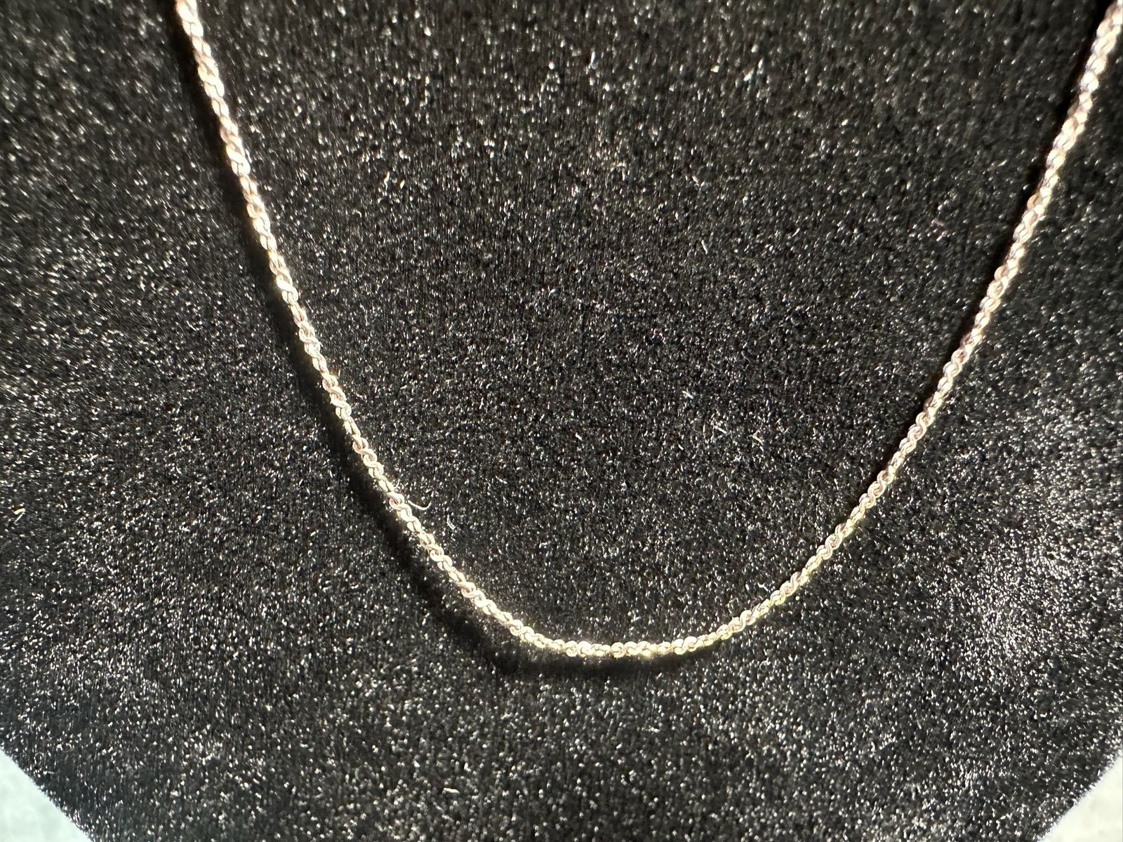 1.80g Vintage Sterling Silver 925 Rope S Chain Necklace 20 in M