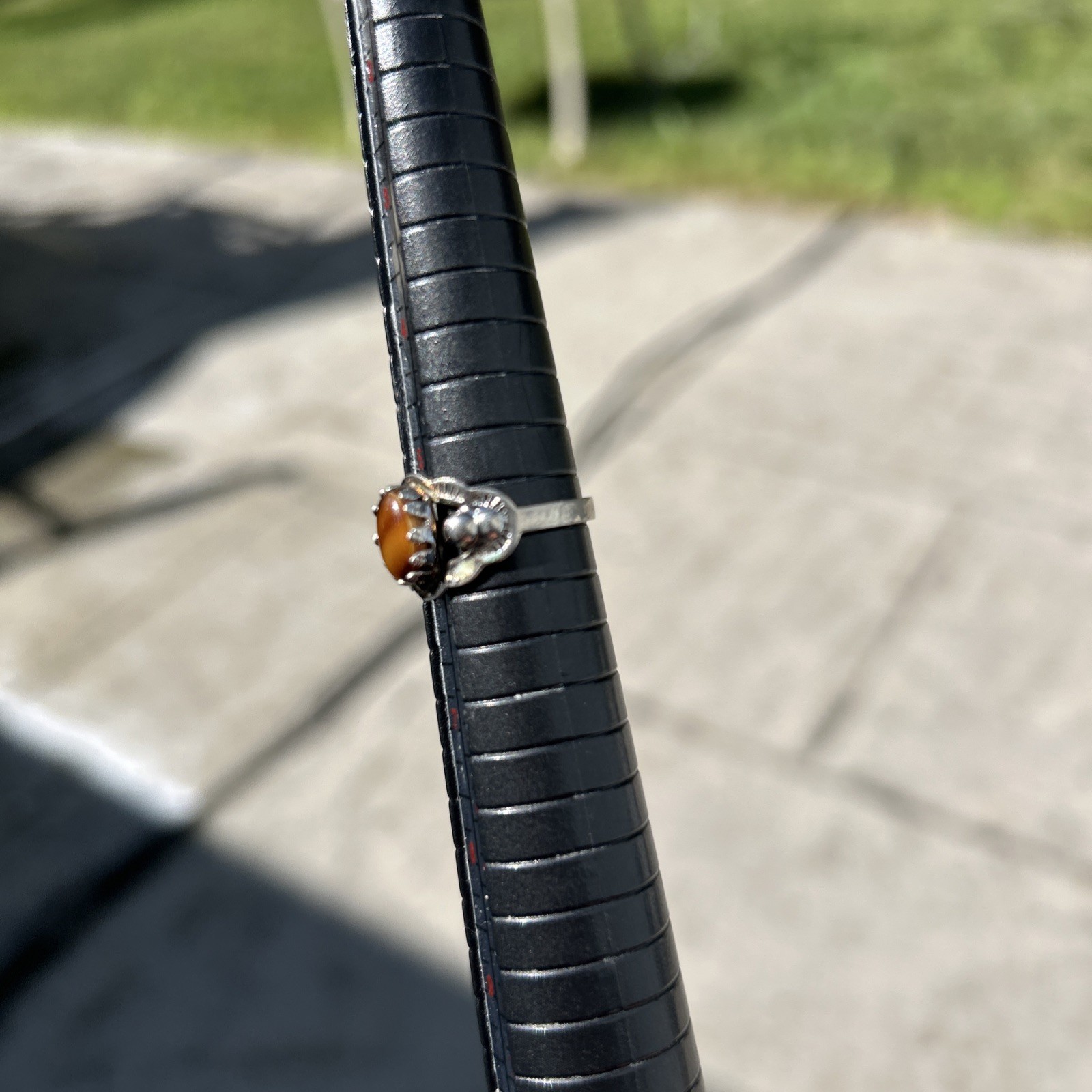 Tiger Eye Gemstone Ring Sterling Silver Ring~Designer Sz 6 Jewelry-Gift For Her