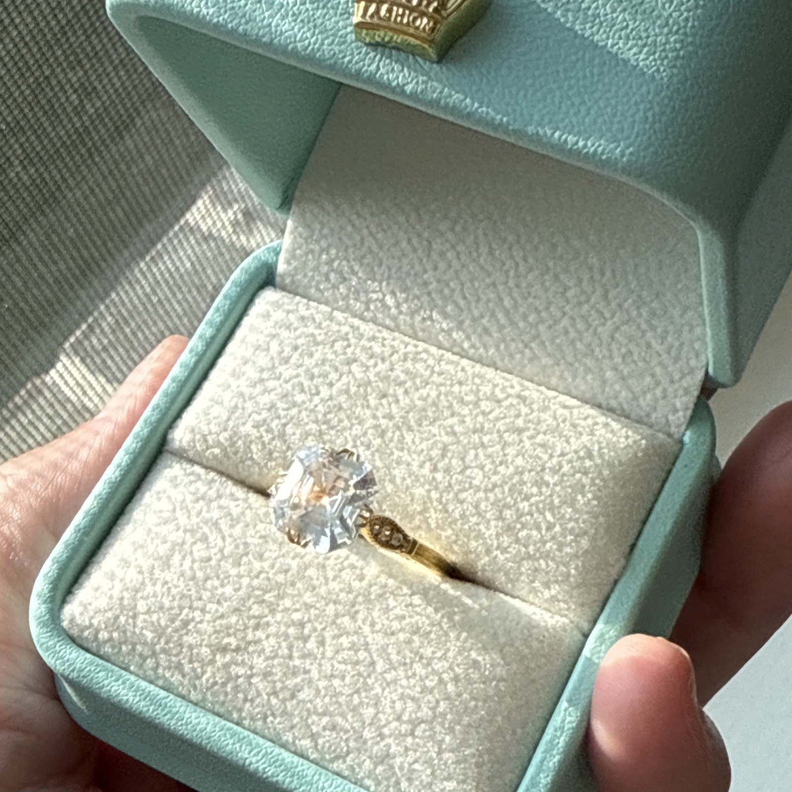Art Deco Style 3.5Ct Asscher Cut Lab Created Diamond 14K Gold FN Engagement Ring