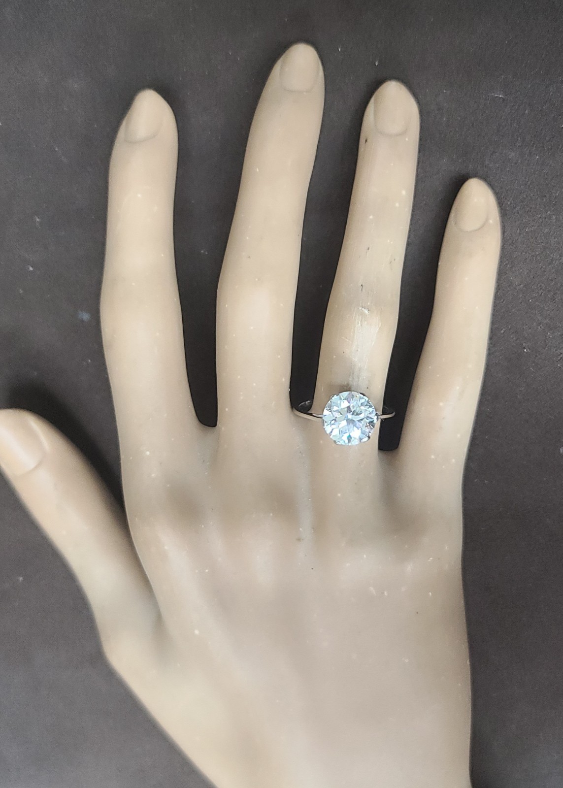Vintage Platinum Engagement Ring 3.34CT. Natural Old Euro Cut Round Diamond