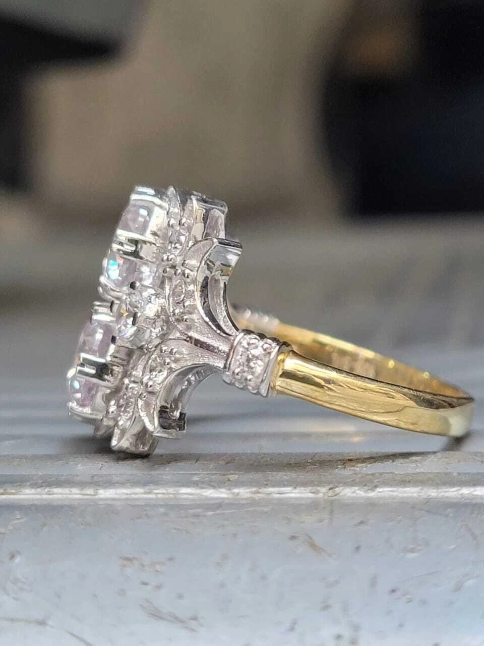 Art Deco Style 2.5Ct Round Cut Lab Created Diamond 925 Silver Engagement Ring