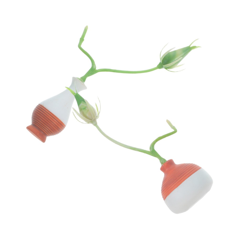 2 Pcs Simulated Lotus Bonsai Artificial Flower Decoration Pot Plant