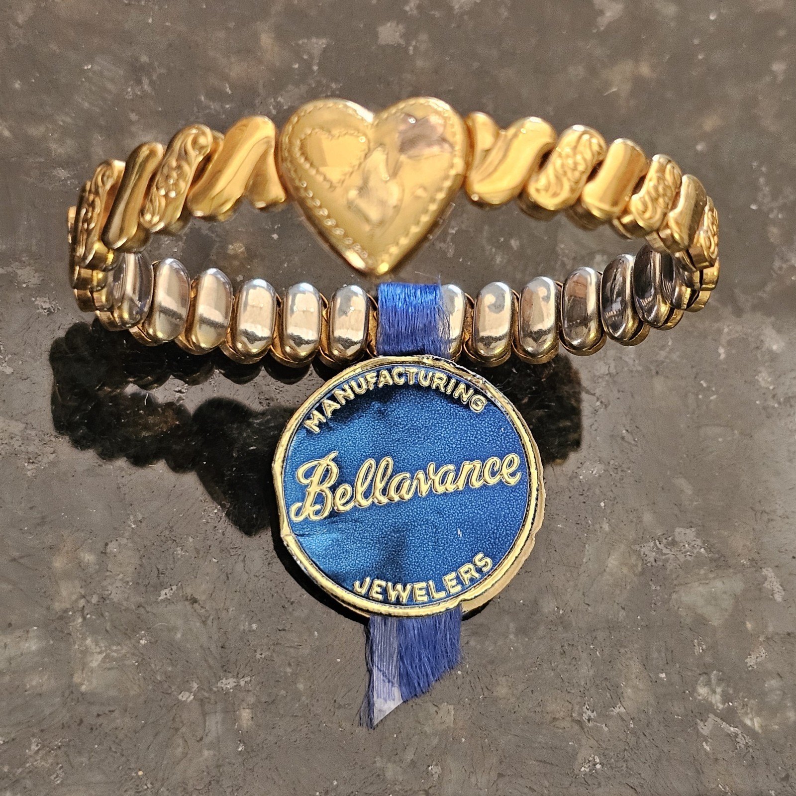 Bellavance &Sons Childs Expansion Heart Bracelet Gold Filled 1/20th 12k Vintage