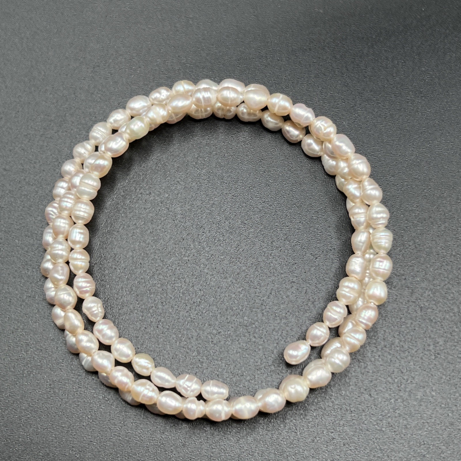 Vintage Coil Wrap Freshwater Pink Pearl Bracelet-Last Chance