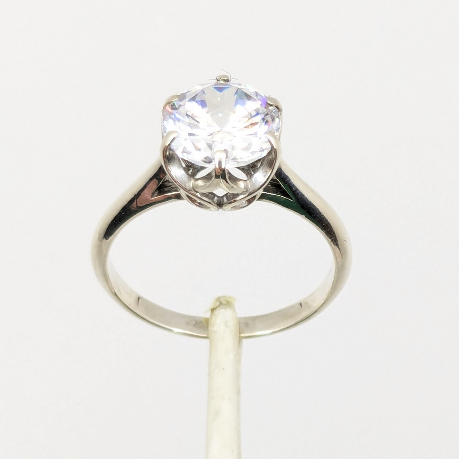 Vintage Luxury RING Silver 925 with Big Bright Stone -size: 6US (16.5mm) | #64