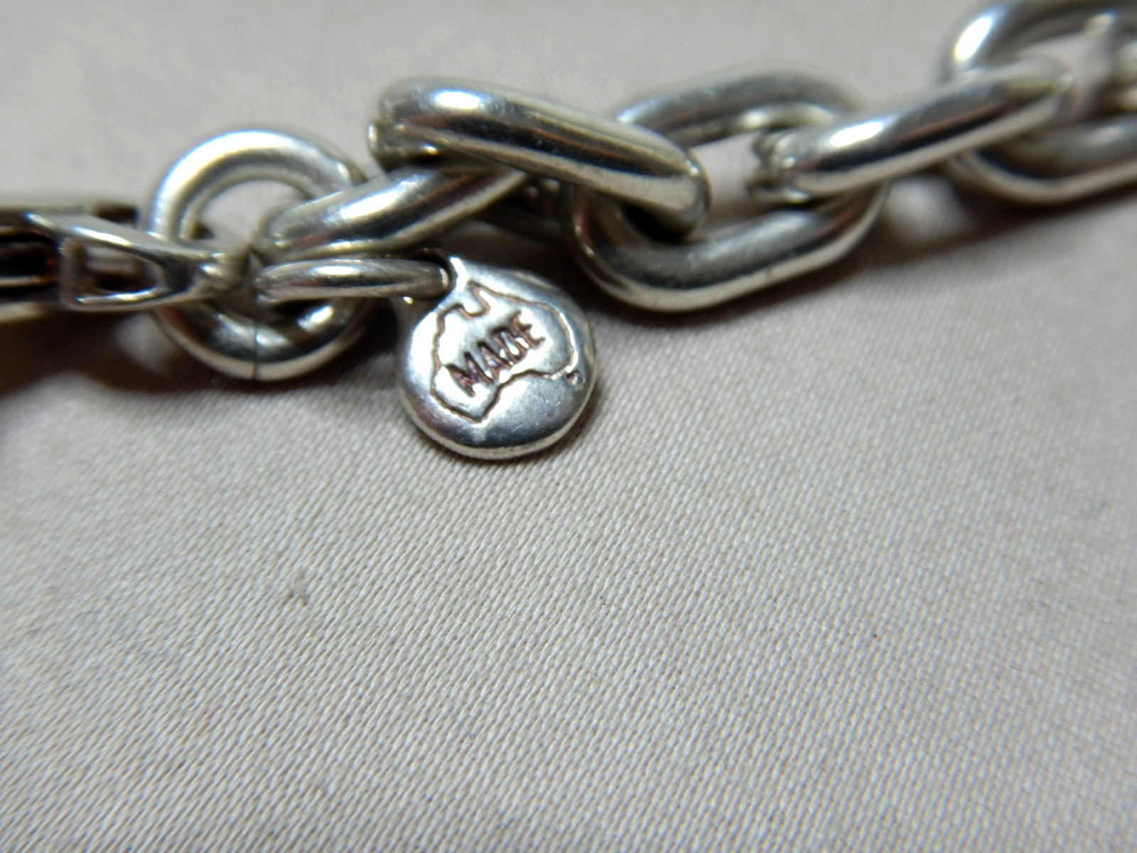 Vintage Sterling Silver Heavy Chunky Link Chain Necklace By Dban Australia 4208