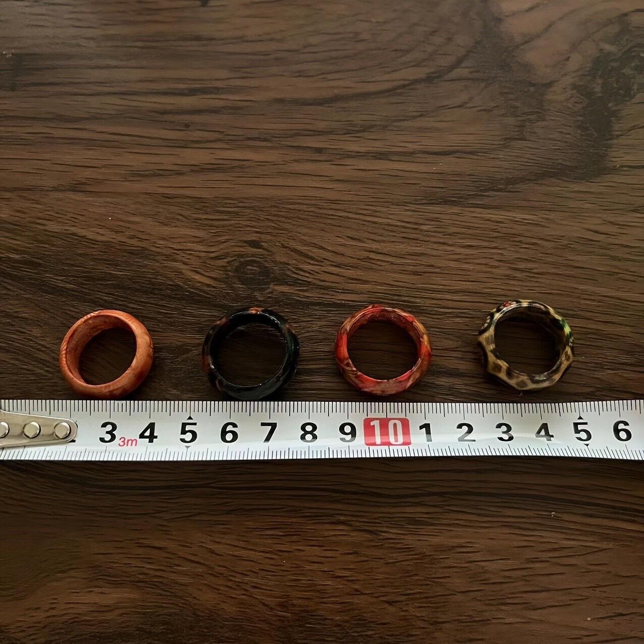 50pcs Mixed Styles Finger Rings Men Women Fashion Natural Wooden Rings Party