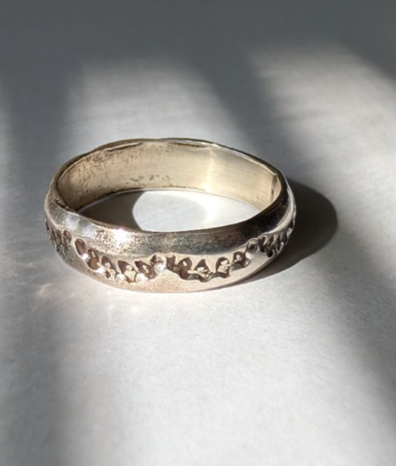 Vintage Sterling Silver Stamped Band Ring Size 11 Southwestern N/A Style
