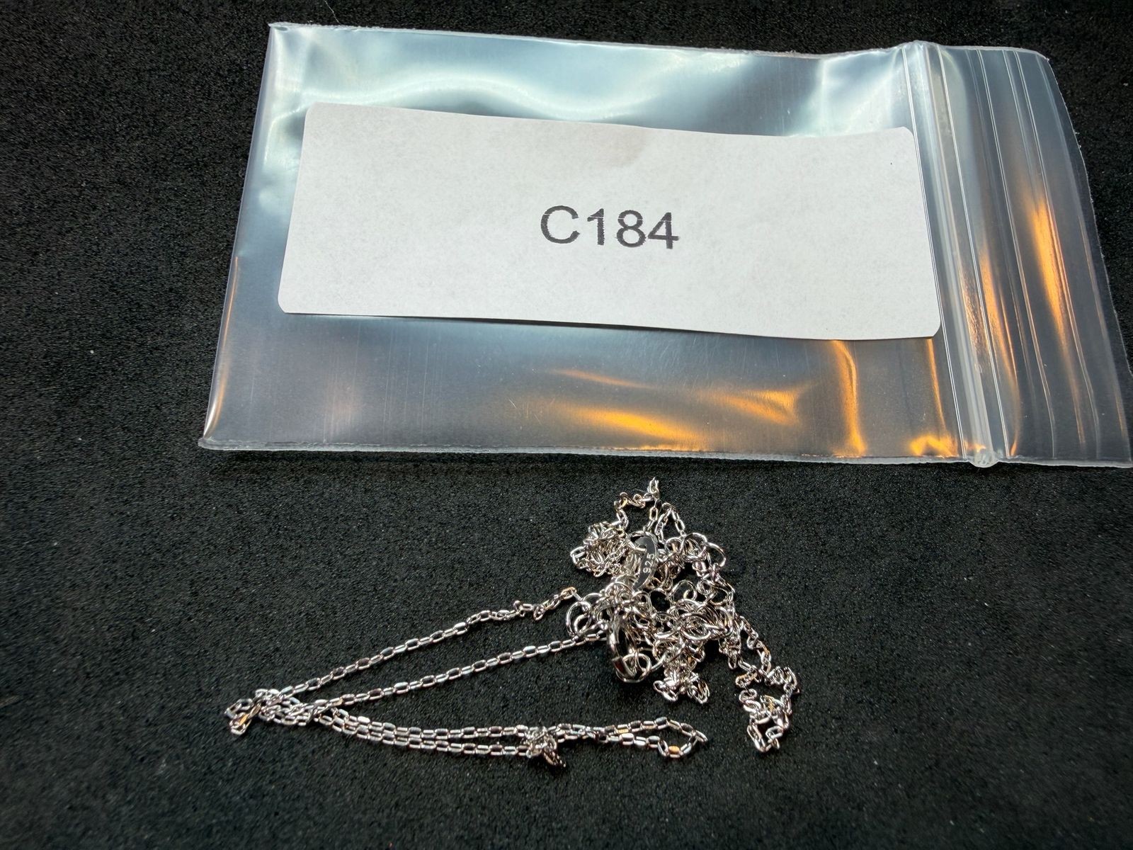 1.06g Vintage Sterling Silver 925 Adjustable Cable Chain Necklace 21 in M