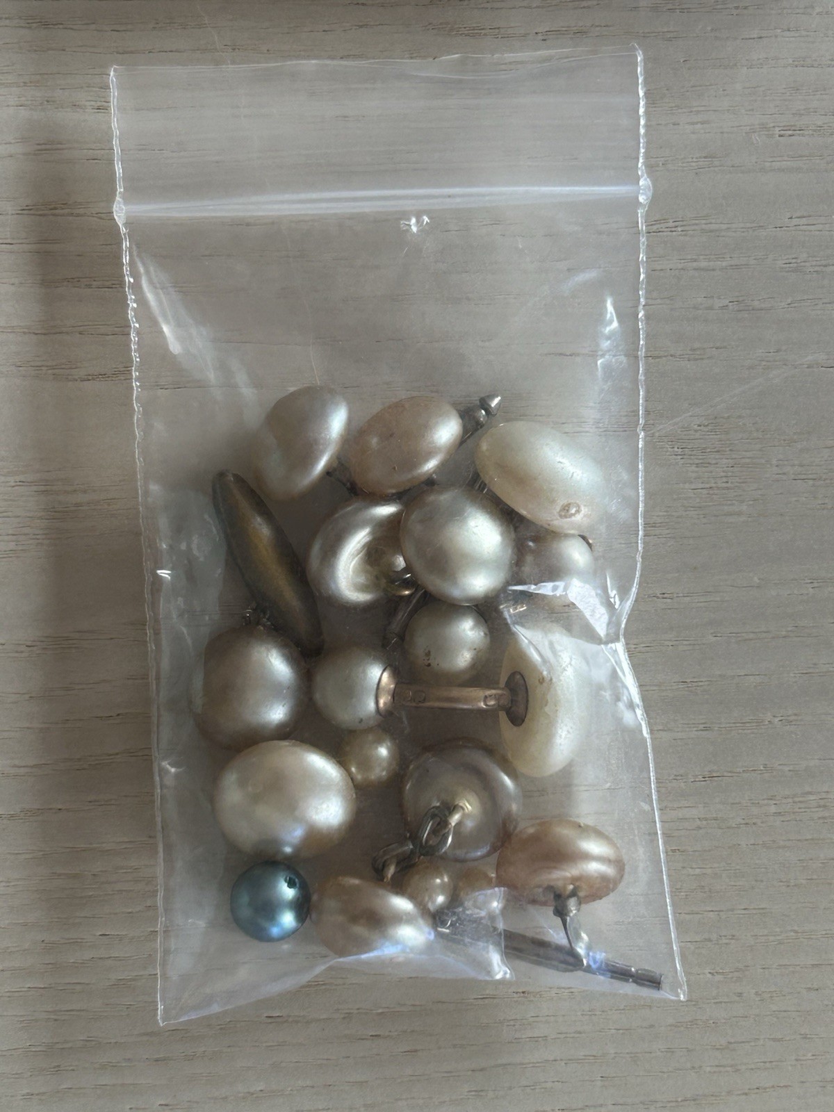 Vintage Pearl Mixed Lot Cufflinks Shirt Studs Jewelry Parts Repair AS IS Untest