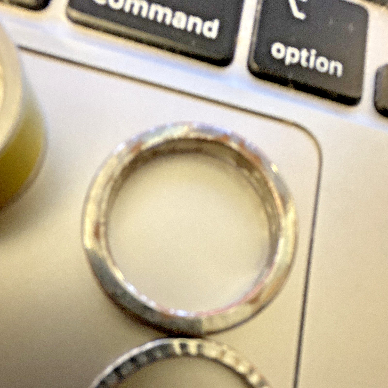 Mixed Lot Stainless Steel Rings Silver Yellow Green – 7 Pieces Unisex Adults