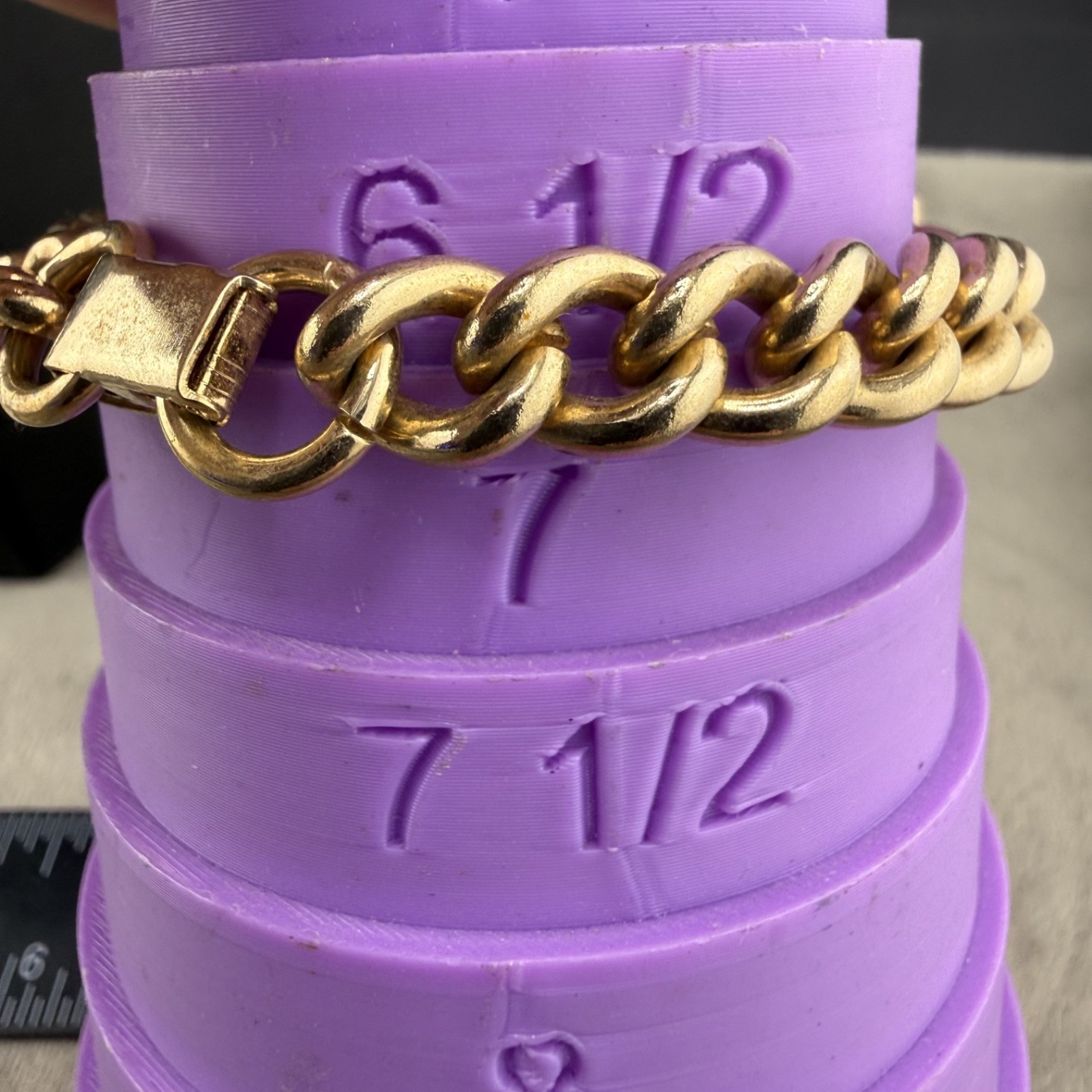 Vintage ID Bracelet Gold Tone Zodiac Horoscope Cancer Engraved 7”