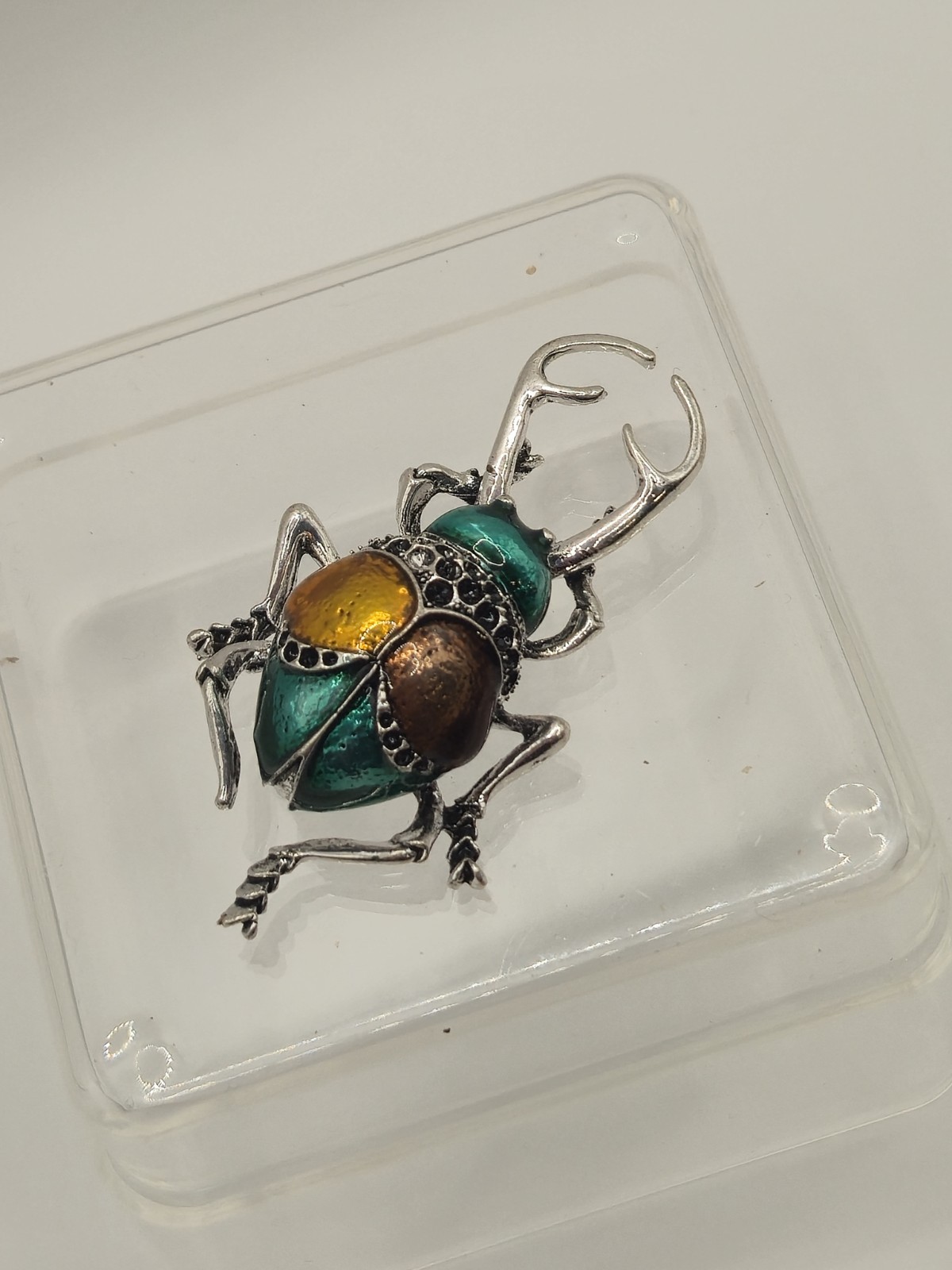 Rhinestone Stag Brooch Unbranded