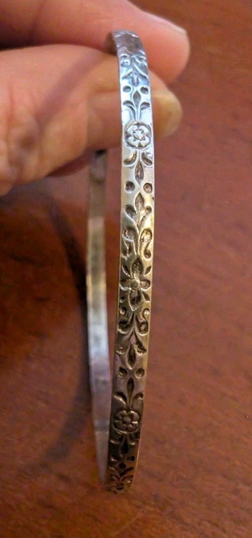 Vintage Sterling Silver Bangle Set 4pc Coro Mexico Faith Hope Charity Danecraft
