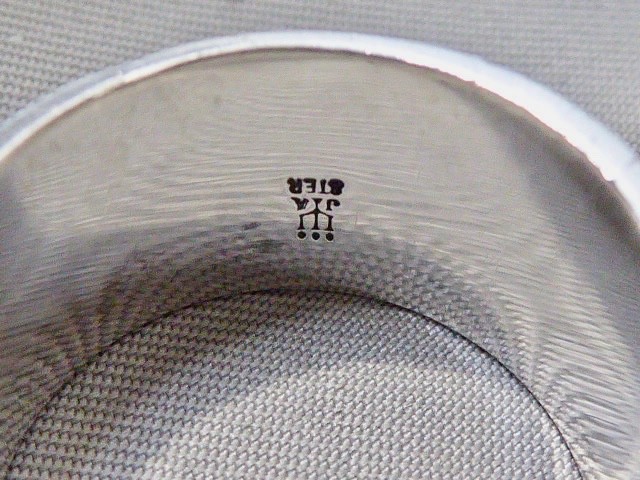 VINTAGE SIGNED JAMES AVERY SCRIPTURES OF RUTH STERLING SILVER WEDDING BAND 6.25