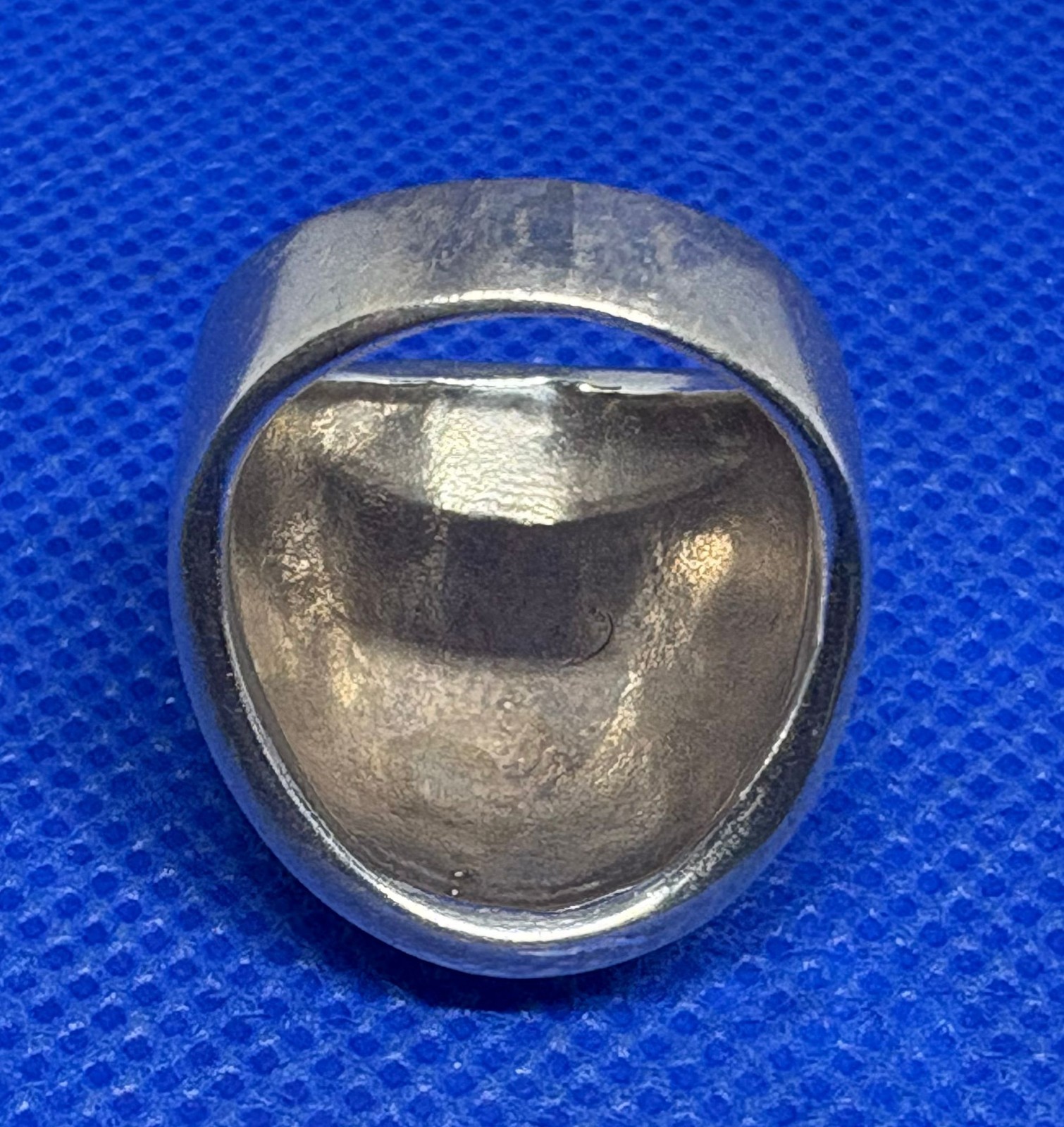 Y70 Turtle Shield Modernist 10.84g 1970 Vintage 925 Sterling Silver Ring Size 7