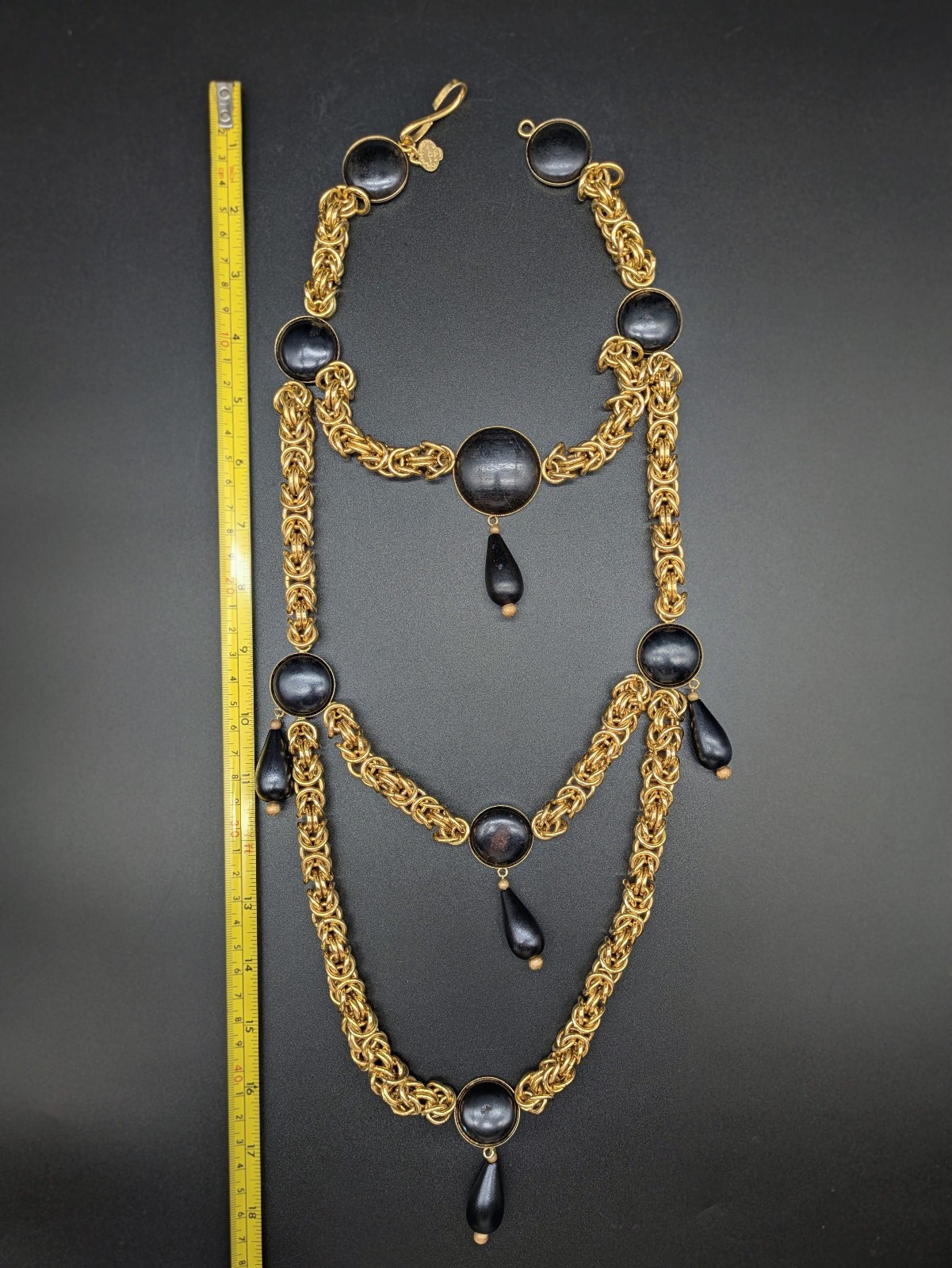 YSL Vintage Yves Saint Laurent Rive Gauche statement necklace