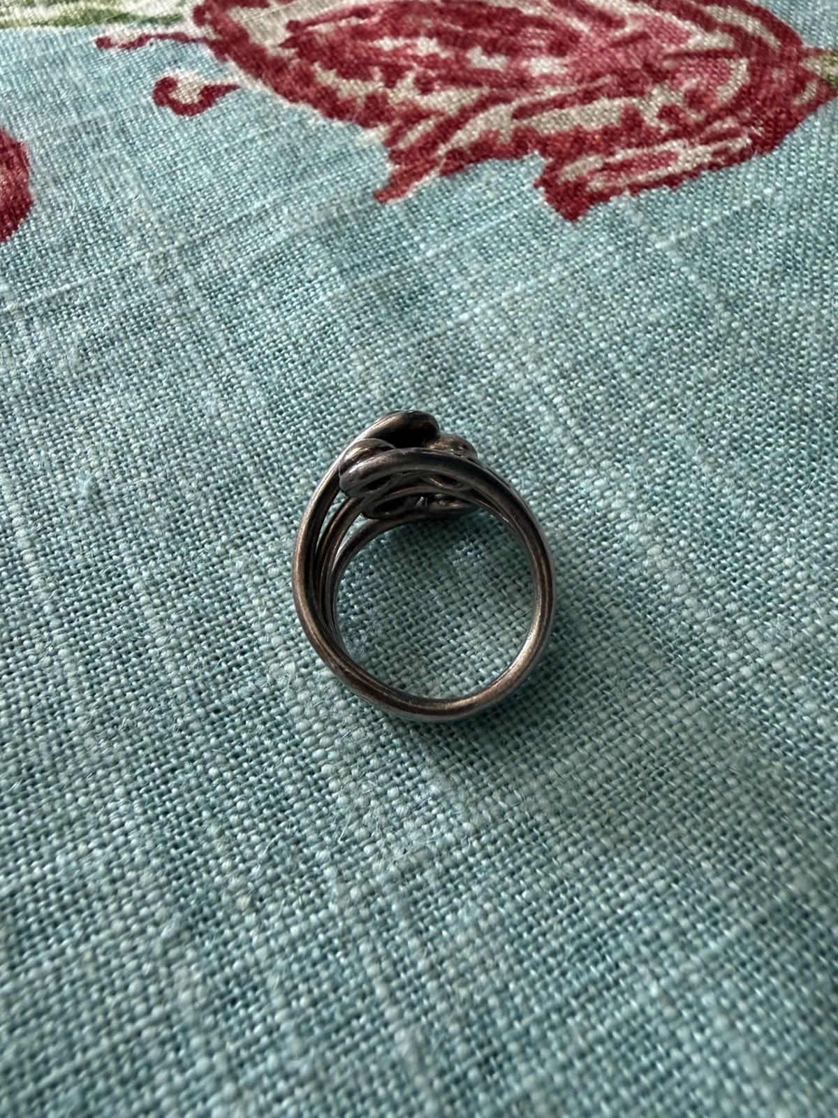 VTG Sterling Silver 925 Abstract Modernist Ring 6.5-6.75