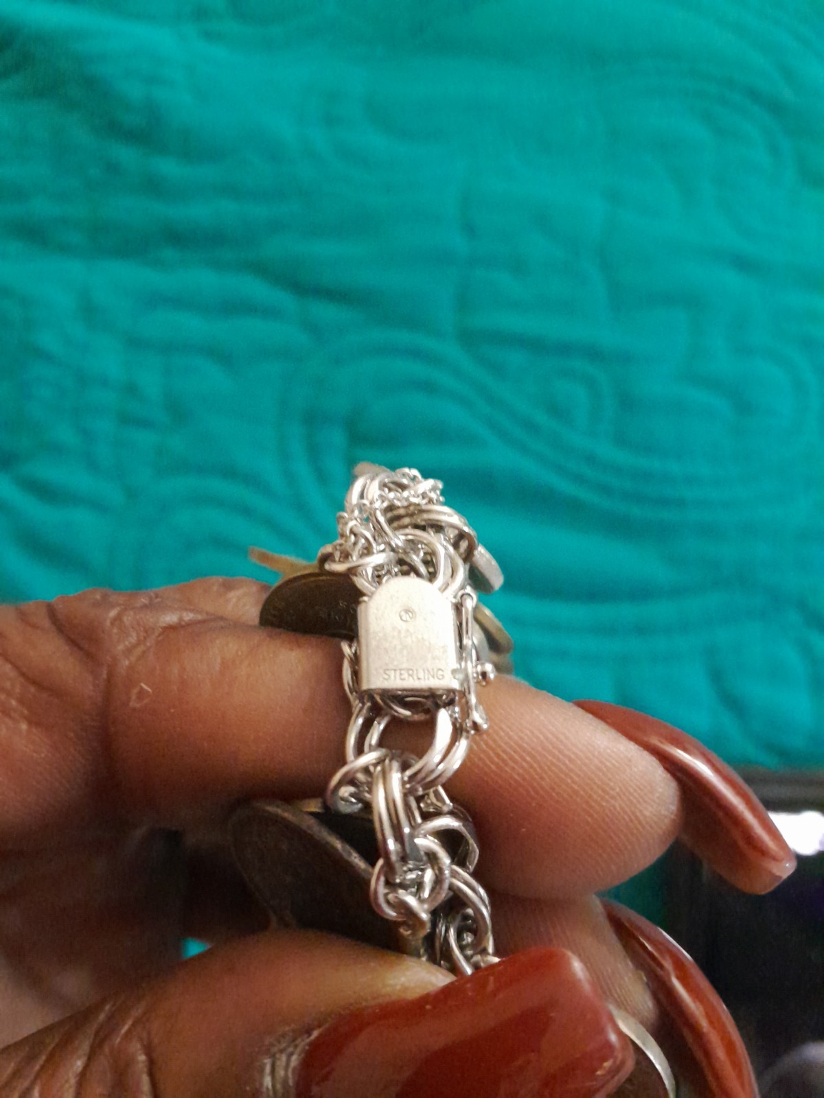 Vintage Sterling Silver Coin Bracelet Coins From Around The World Collection