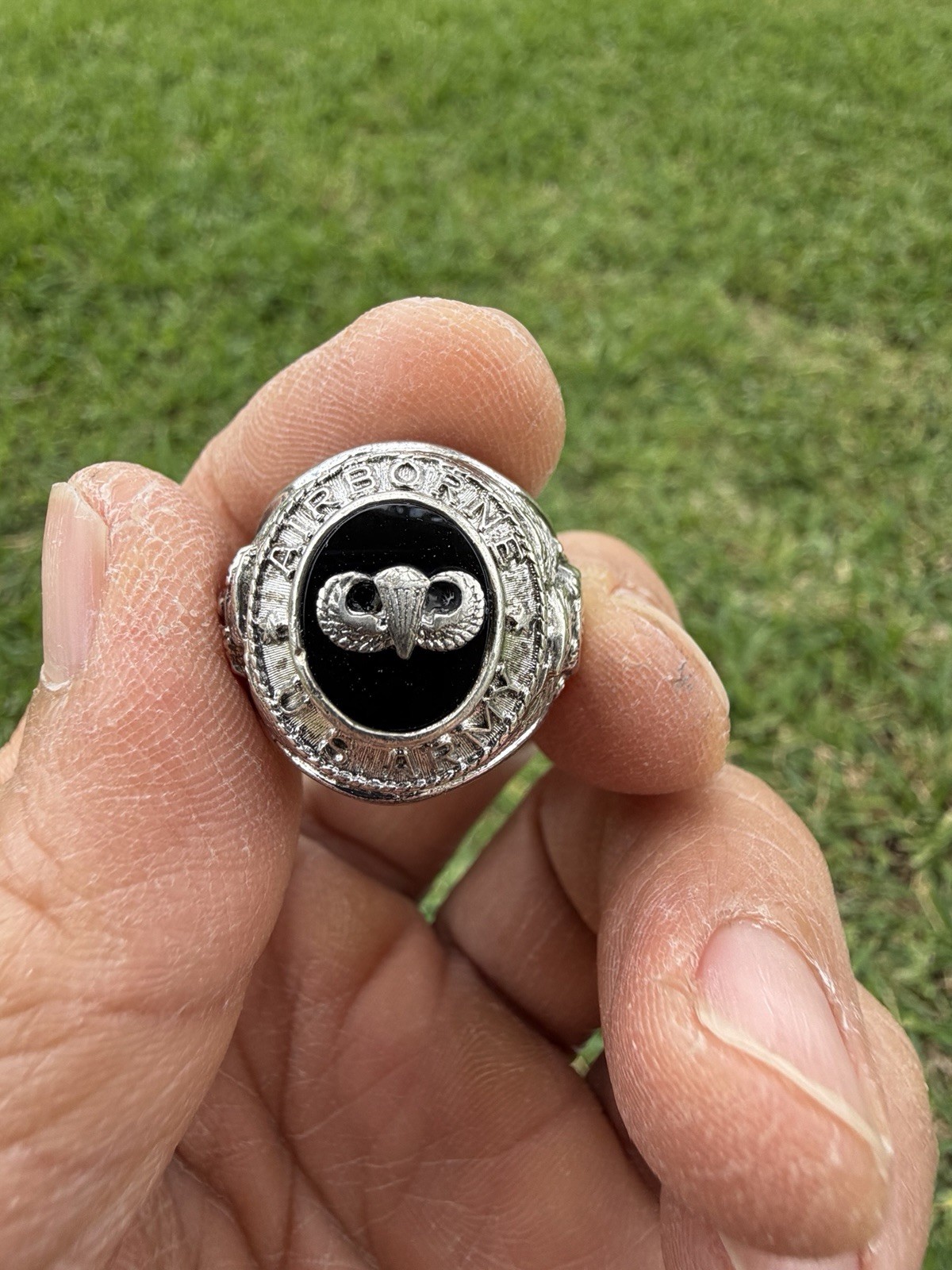 Vintage Military Airborne US Army Class Ring Sterling Silver