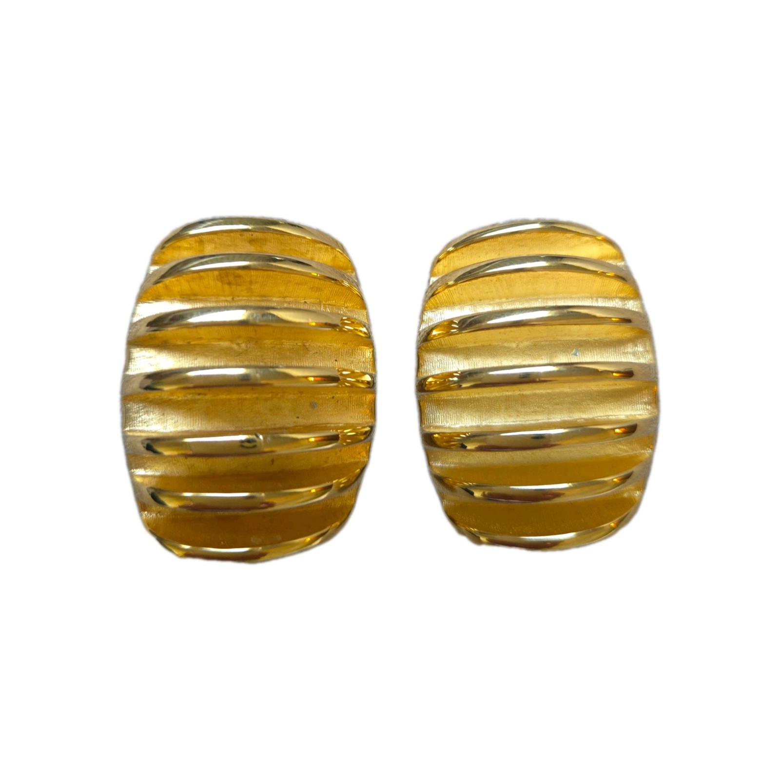 Rare Vintage Givenchy Gold Plated Clip On Earrings