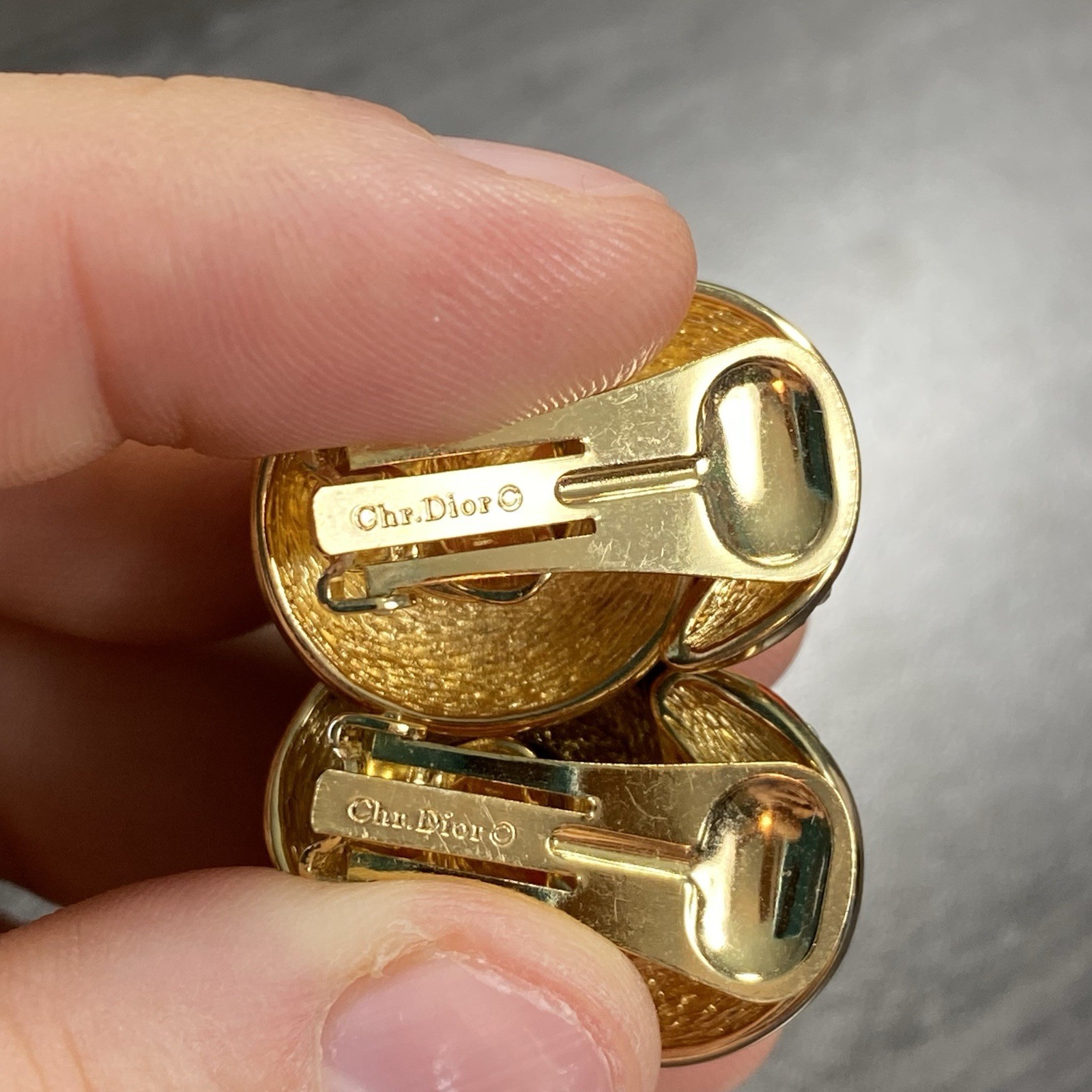 Christian Dior Enamel & Rhinestone Earrings – Chr. Dior Knot Earrings