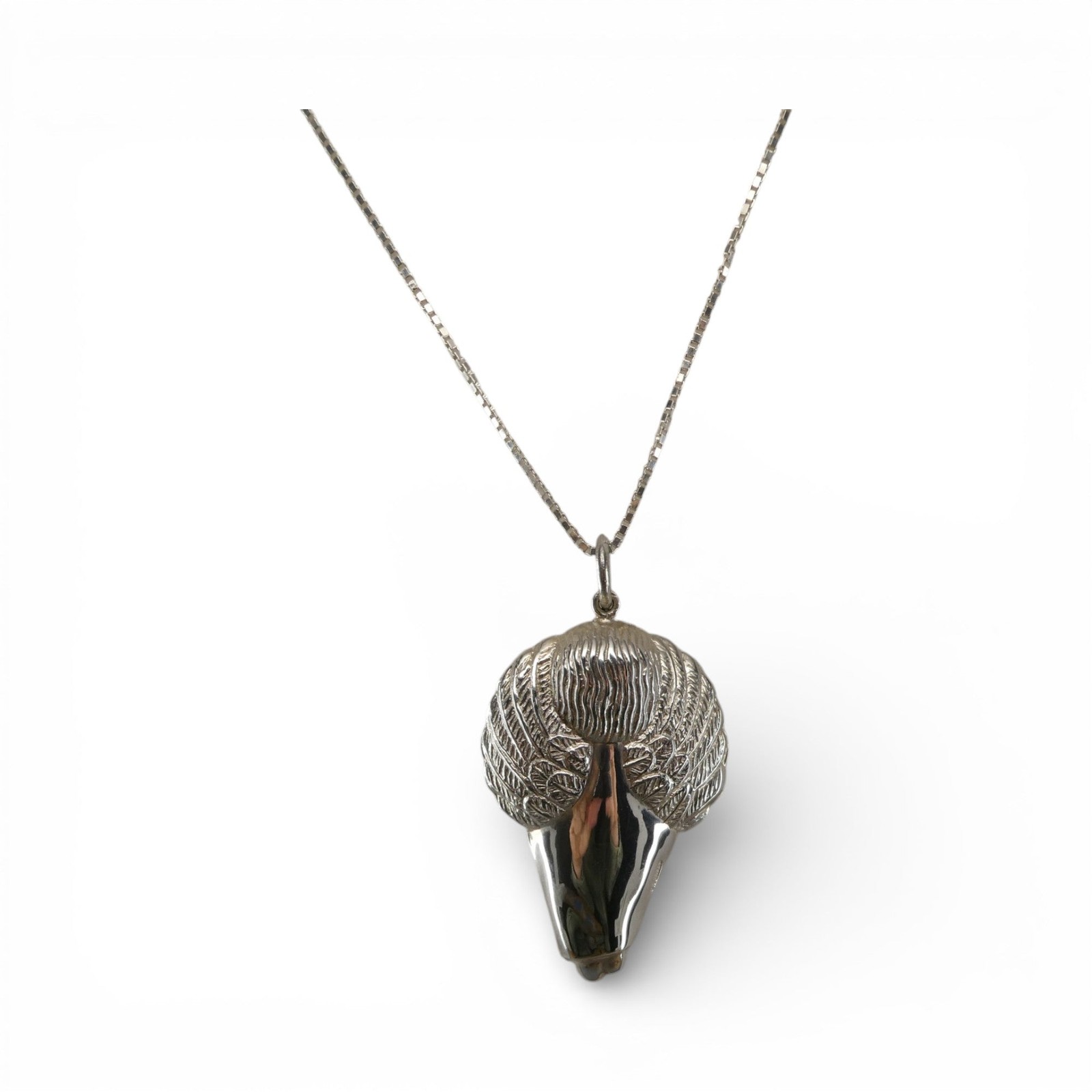 Small Sterling Silver Angel Christmas Ornament or Pendant for Necklace Vintage