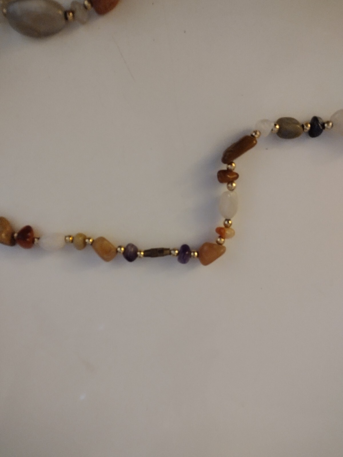 Vintage Gemstone Necklaces 18″ Two Total