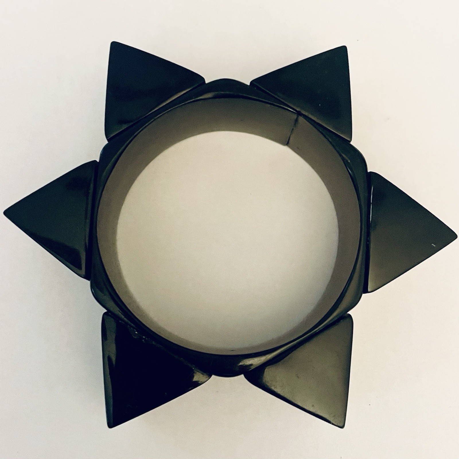 Vintage Lucite Bangle — Very Unusual Star Shape Book Piece