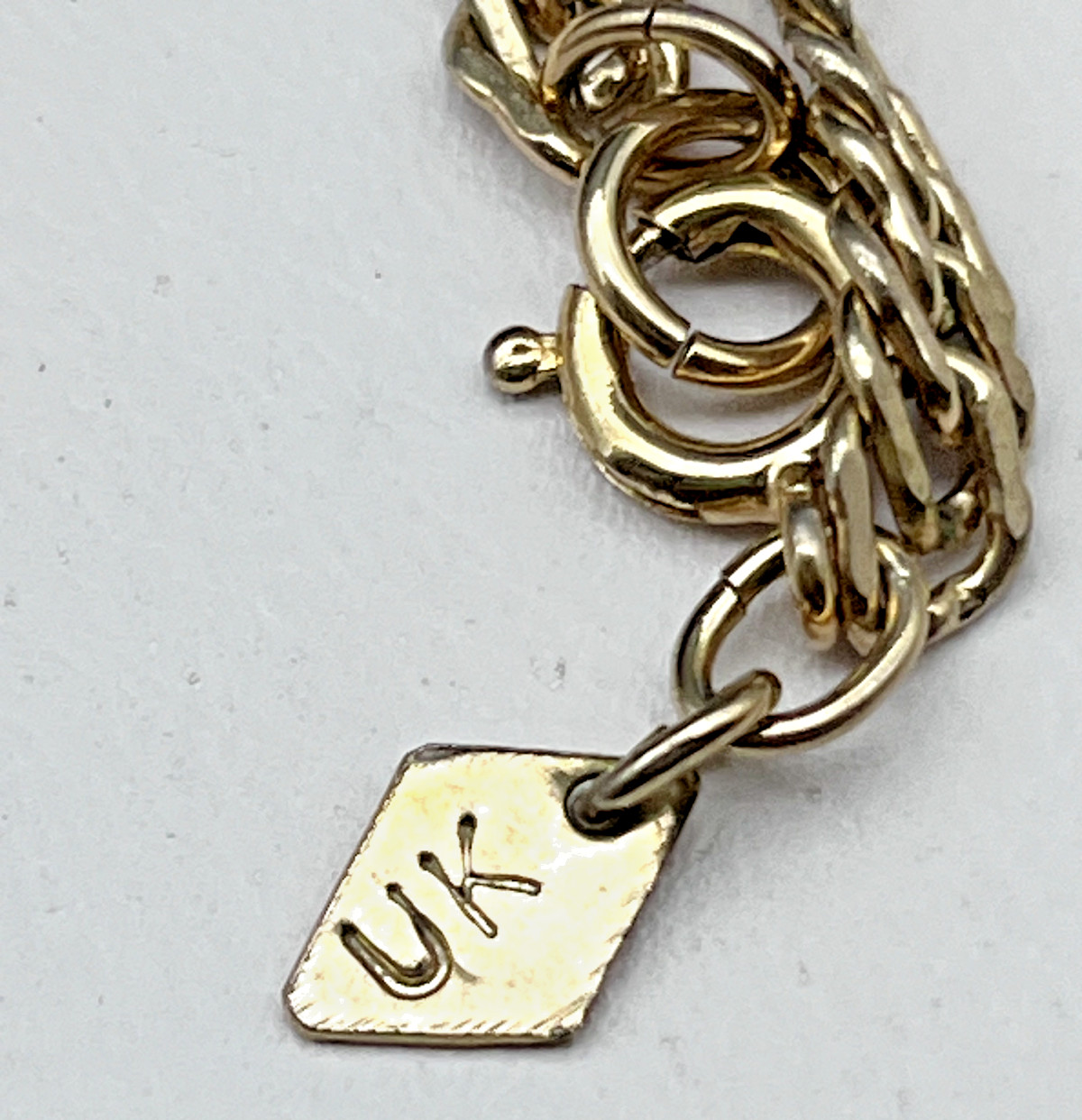 Vintage Sarah Coventry – rare UK United Kingdom – Gold Tone Link Chain Necklace