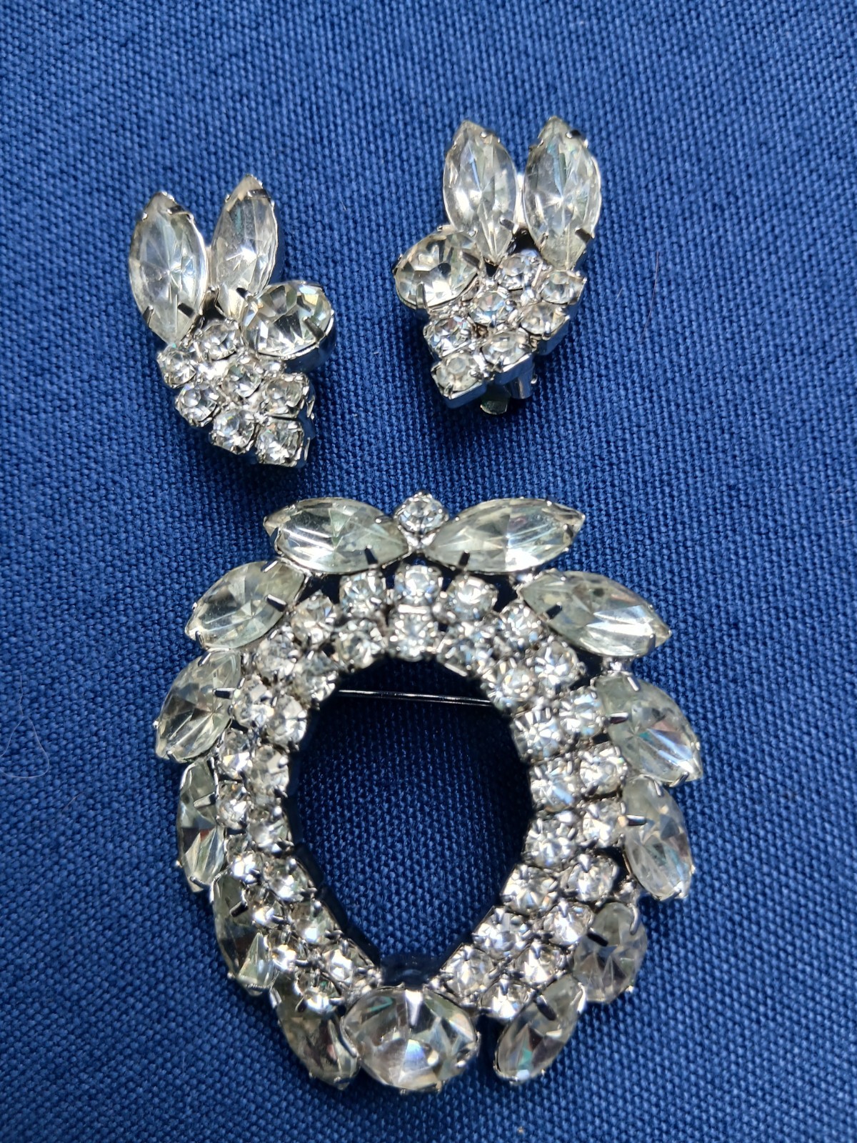 *Confirmed* Juliana Brooch And Earings Set In Clear Rhinestone #4130