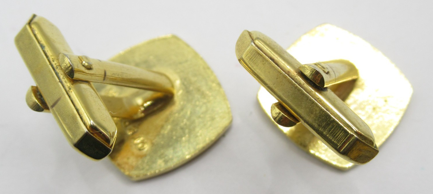 Signed Great Britain Dragon Enamel Cufflinks Vintage