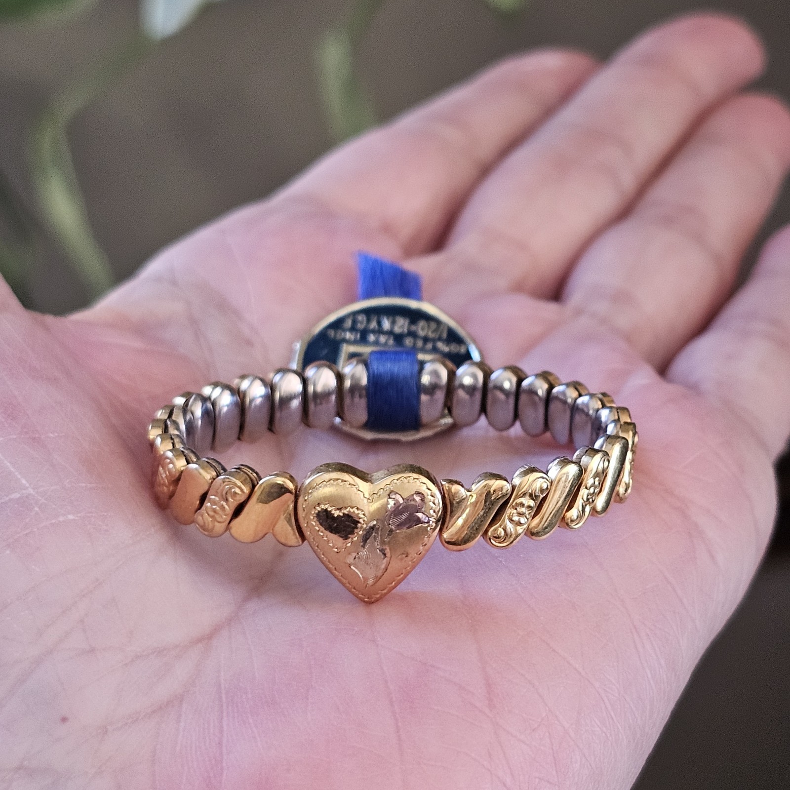 Bellavance &Sons Childs Expansion Heart Bracelet Gold Filled 1/20th 12k Vintage