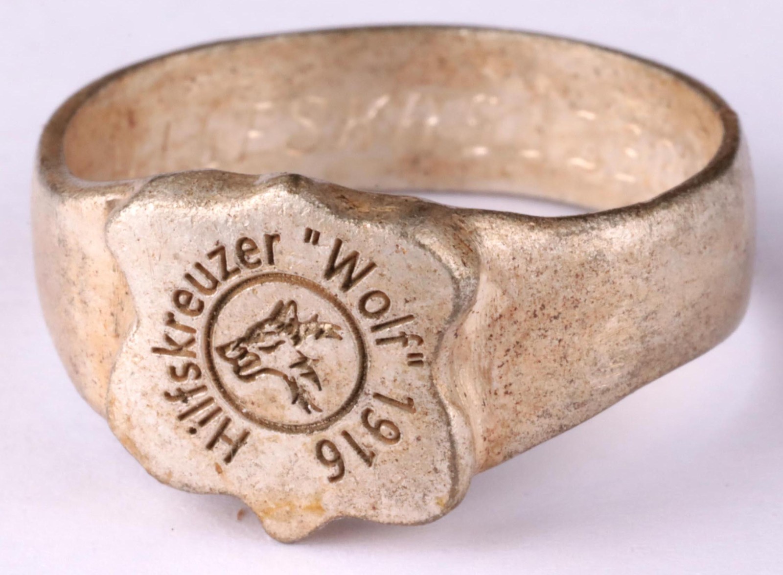 Wolf 1916 WW1 Imperial German Navy ring Hilfskreuzer WWI Kaiserliche Marine Army