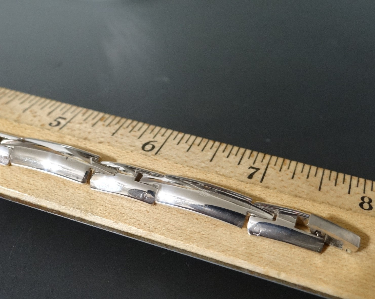 Vintage 925 Sterling Silver Panel 7″ Bracelet 30g