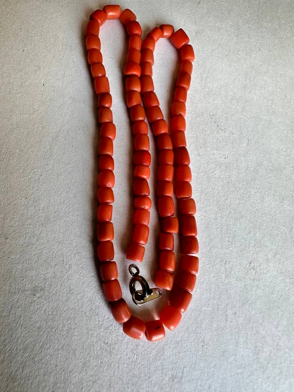 Vintage Natural Red Coral Beads – Triple Strand 11-12 g-188