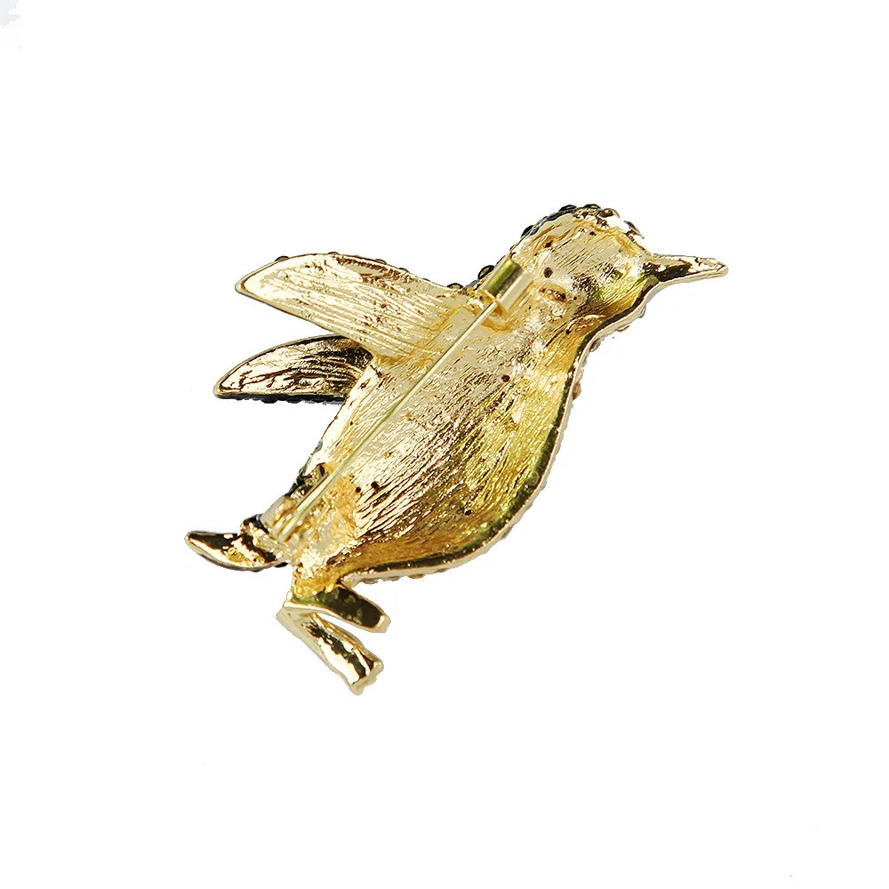 Rhinestone Penguin Brooch High-end Animal Pin Jewelry