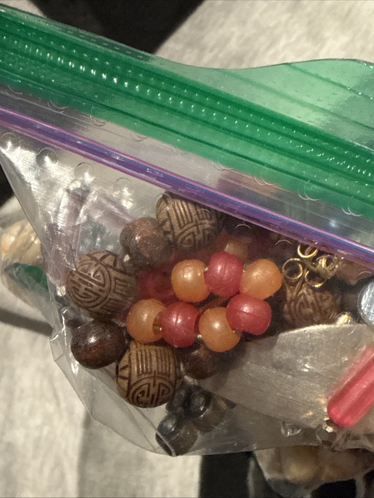 Junk Broken Costume Jewelry For Craft, Repair, Repurpose 2 Ziploc Bags