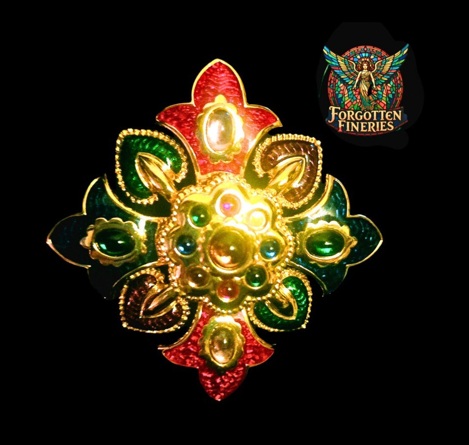 Vintage Signed Joan Rivers Maltese Cross 2 In. Brooch