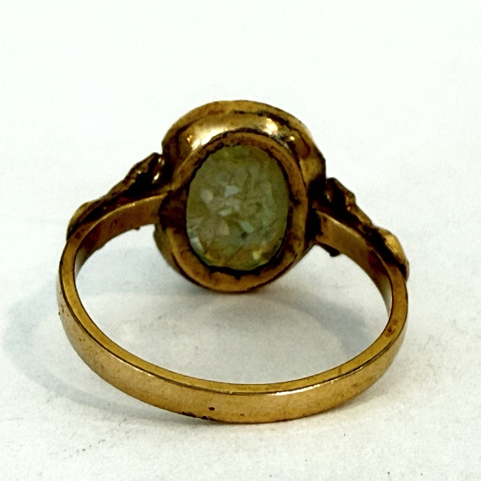 Vintage C&C Clark Coombs 10k Gold Filled Victorian Style Ring Faux Opal Size 5.5