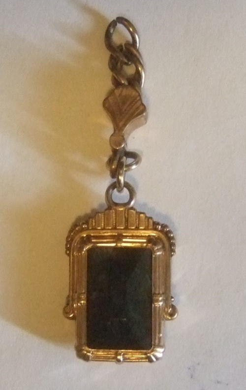 Victorian Style Pendant Fob Carnelian Onyx Estate Jewelry