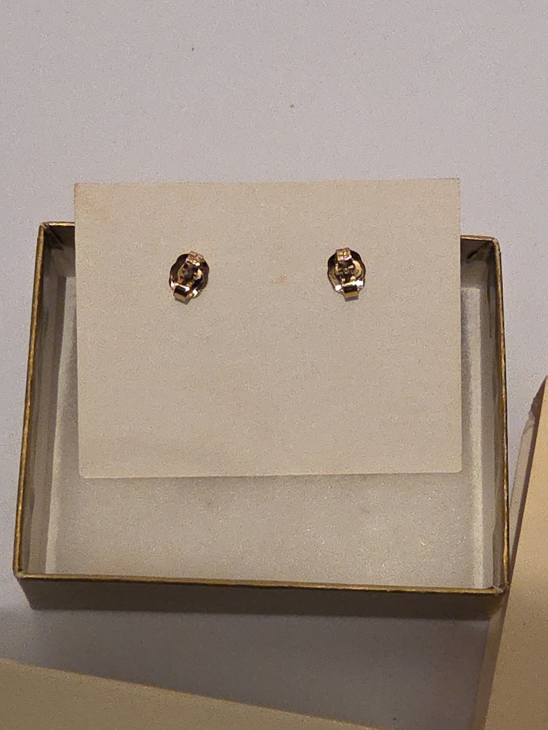 Vintage 1984 Avon Puffed Heart Pierced Earrings Goldtone New With Box