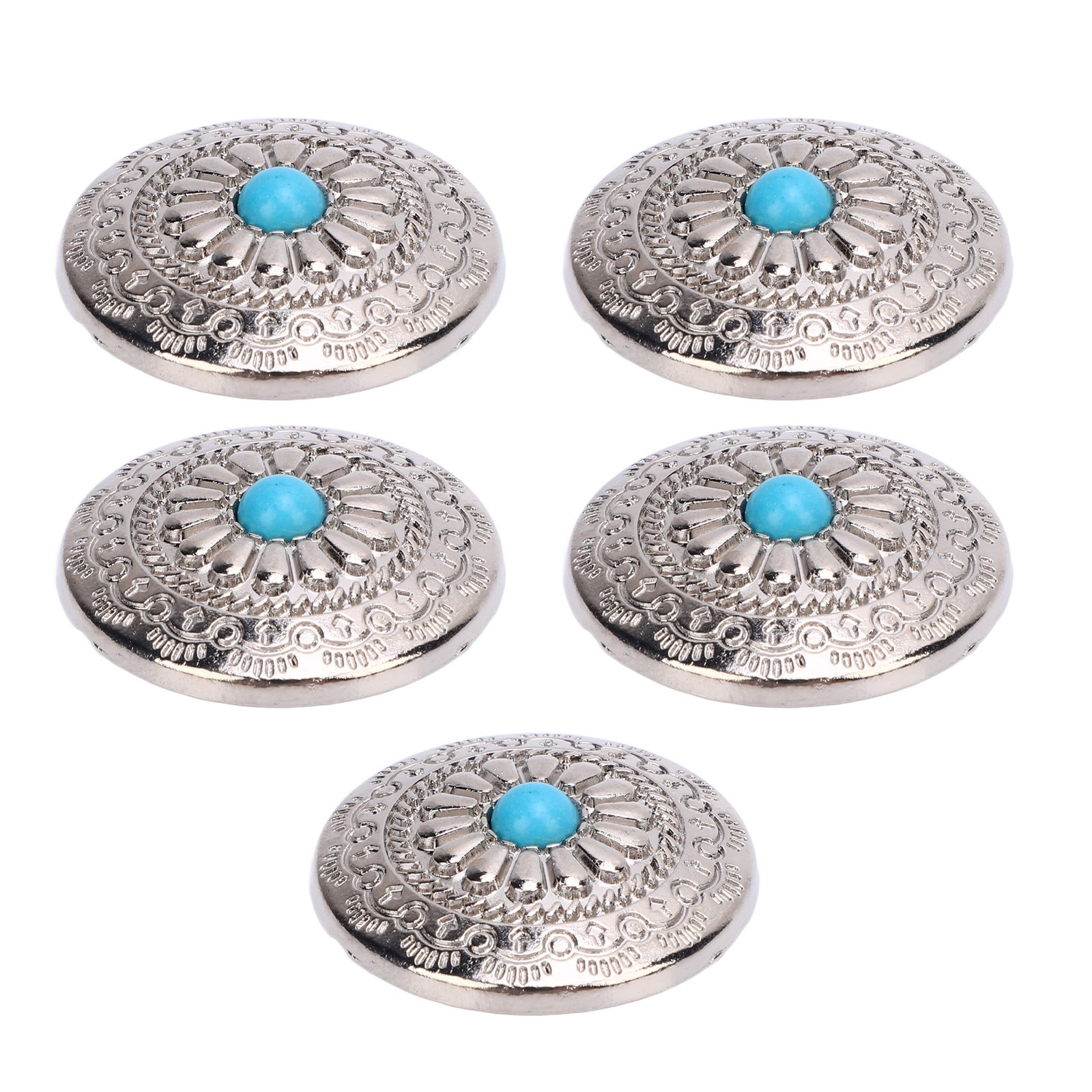 Blue Turquoise Screw Buttons Elegant Design For Leather Crafts Easy To Use