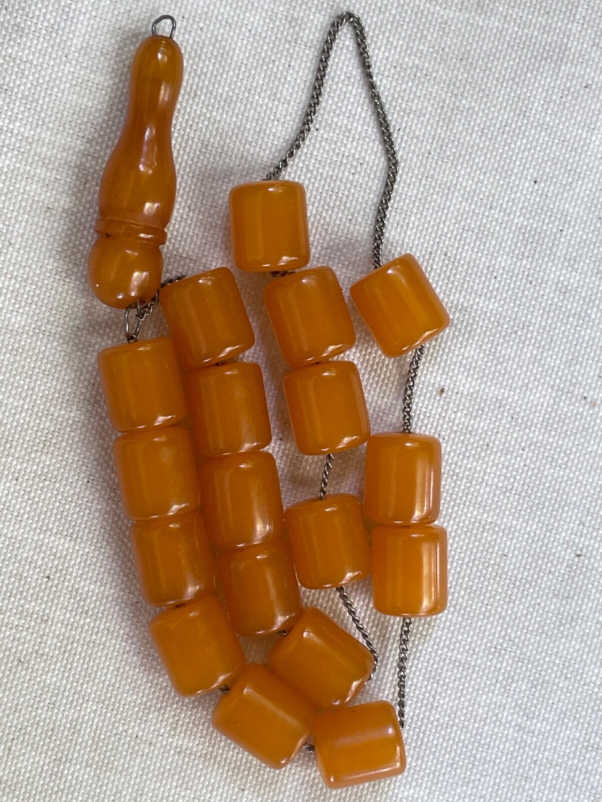 Old Islamic Bakelite Butterscotch Prayer Rosary Beads Tesbih Misbaha 39 grams
